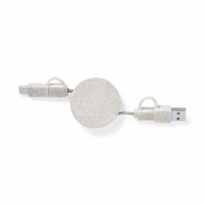 Zwijany kabel do ładowania i synchronizacji ze słomy pszenicznej