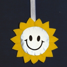 Brelok Sun, żółty/srebrny
