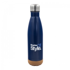 Butelka próżniowa z korkowym spodem Jowi 500 ml, granatowy