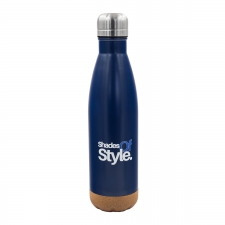 Butelka termiczna z korkowym spodem Jowi 500 ml, granatowy