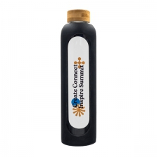 Butelka ze szkła borokrzemowego Richmond 1100 ml, czarny